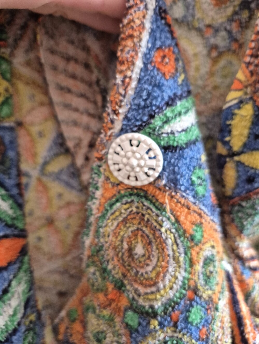 Vintage 60' 70's Beach Cover Up Terry Cotton Si Bon Made In Canada - Picture 7 of 11